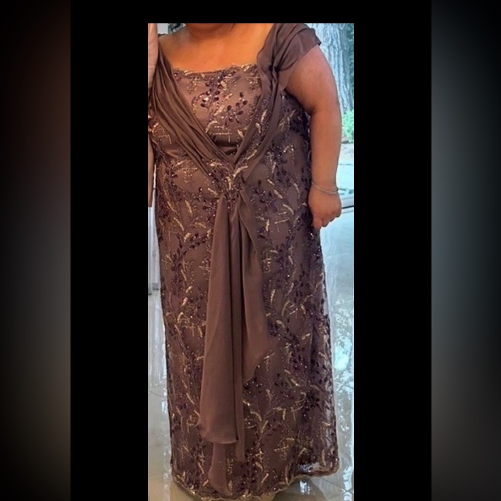 Custom Made PLUS size - Brown Long Dress  (Please ask for info before purchase)